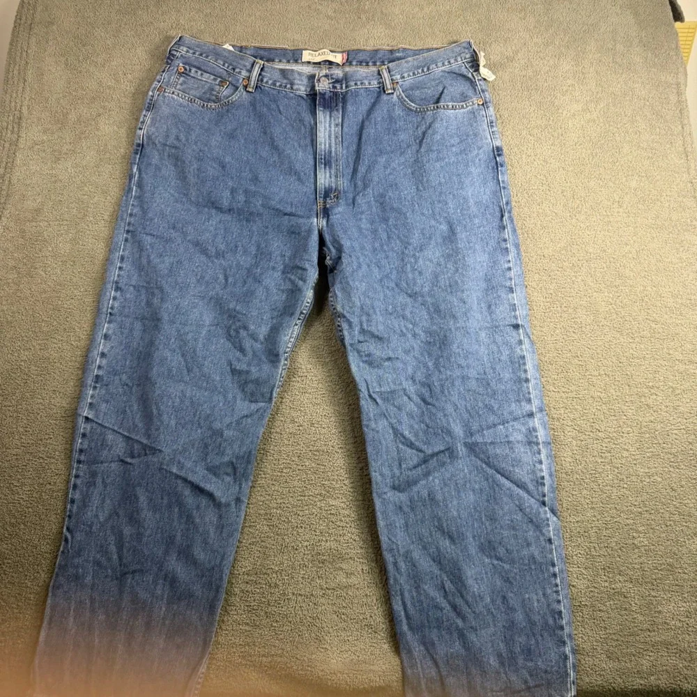 Levis 550 Relaxed Fit Jeans Mens 44x30 Medium Wash Blue Tapered Leg Denim 00550
